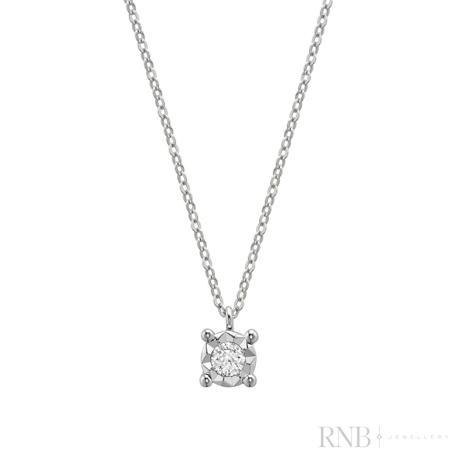 Illusion Solitaire Diamond Pendant