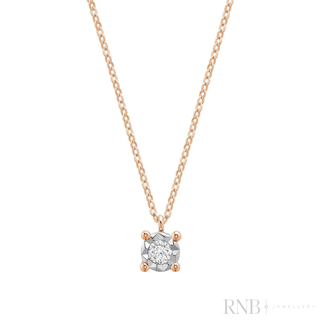 Illusion Solitaire Diamond Pendant