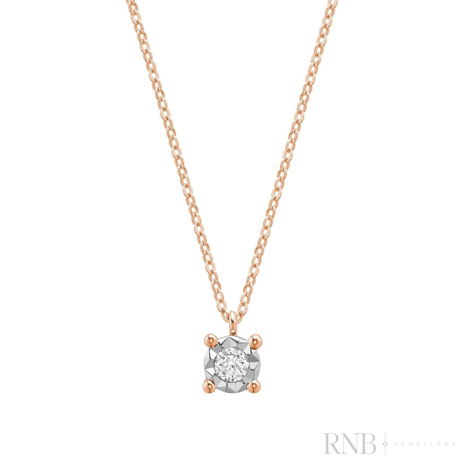 Illusion Solitaire Diamond Pendant