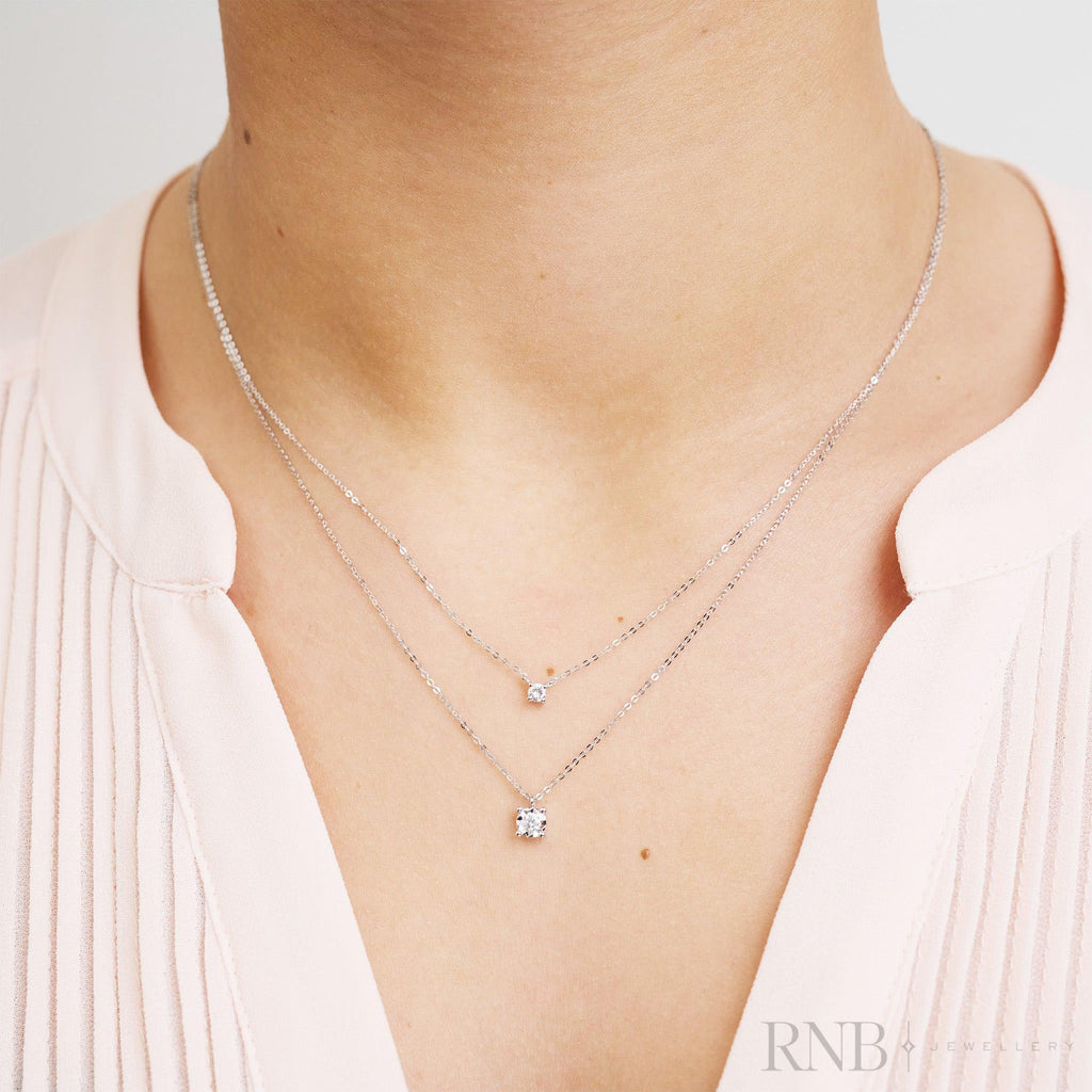 Illusion Solitaire Diamond Pendant