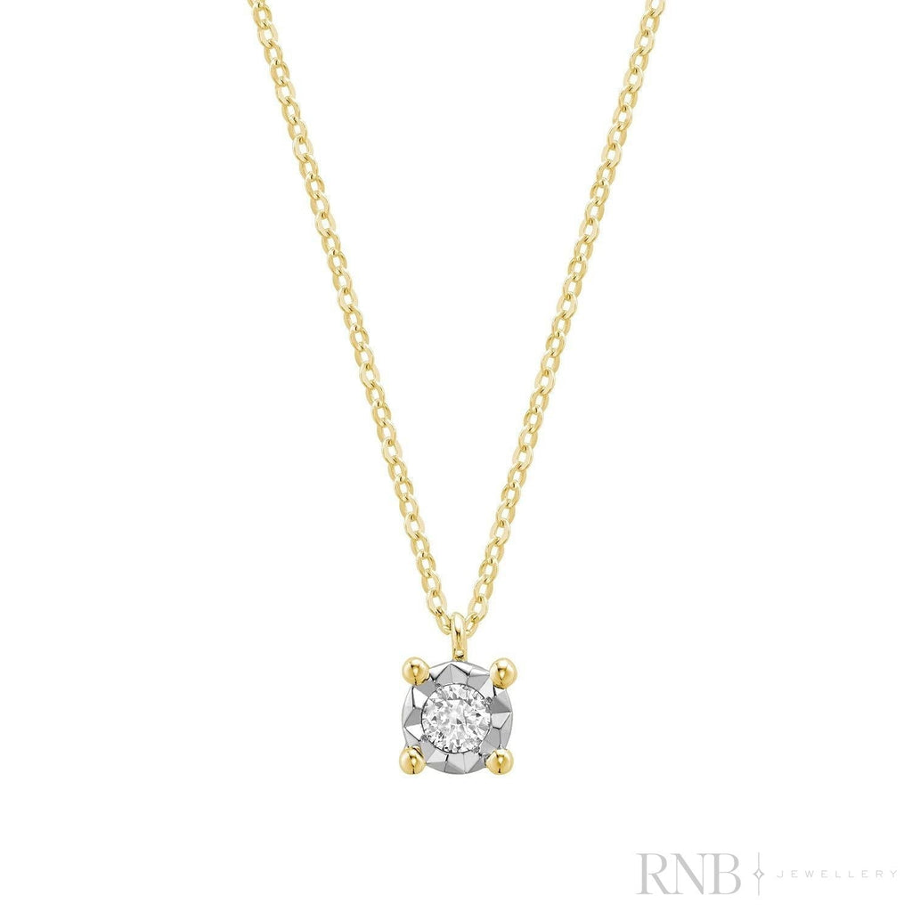 Illusion Solitaire Diamond Pendant