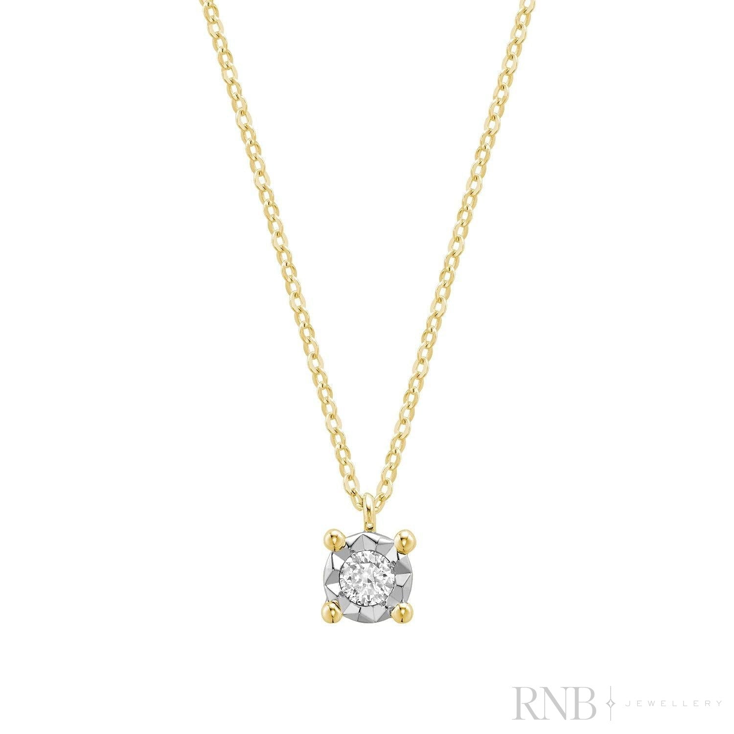 Illusion Solitaire Diamond Pendant