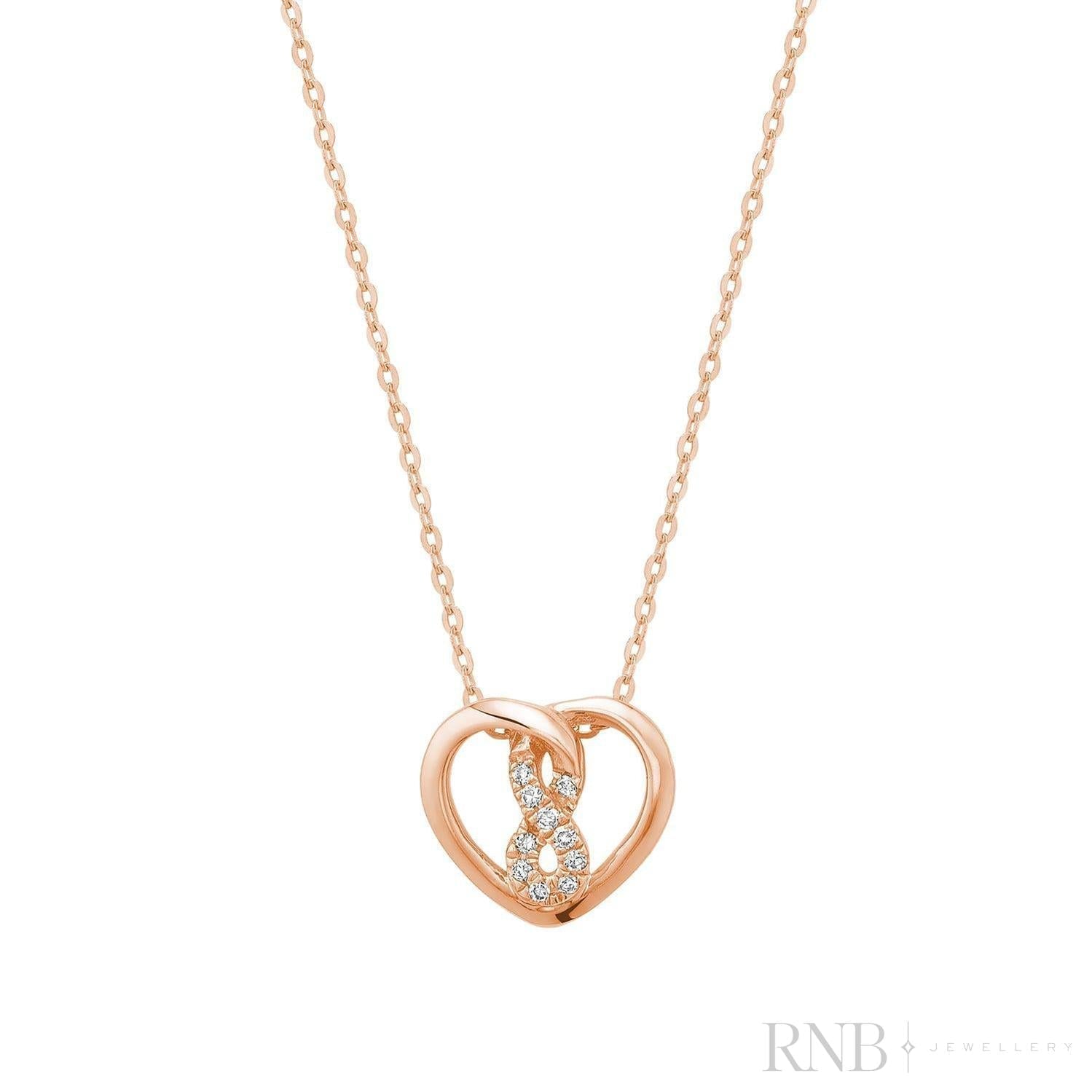 Heart Infinity Diamond Pendant