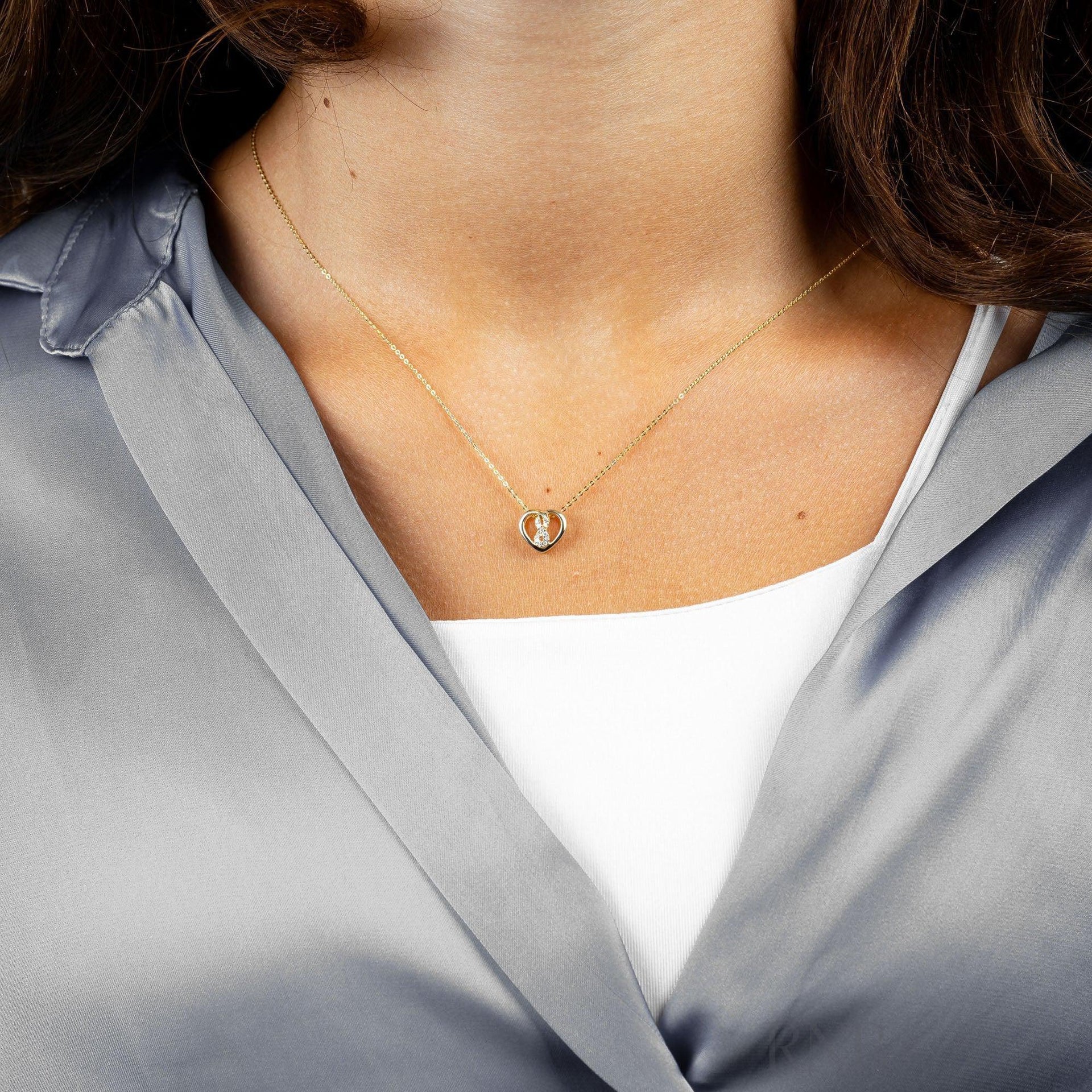 Heart Infinity Diamond Pendant