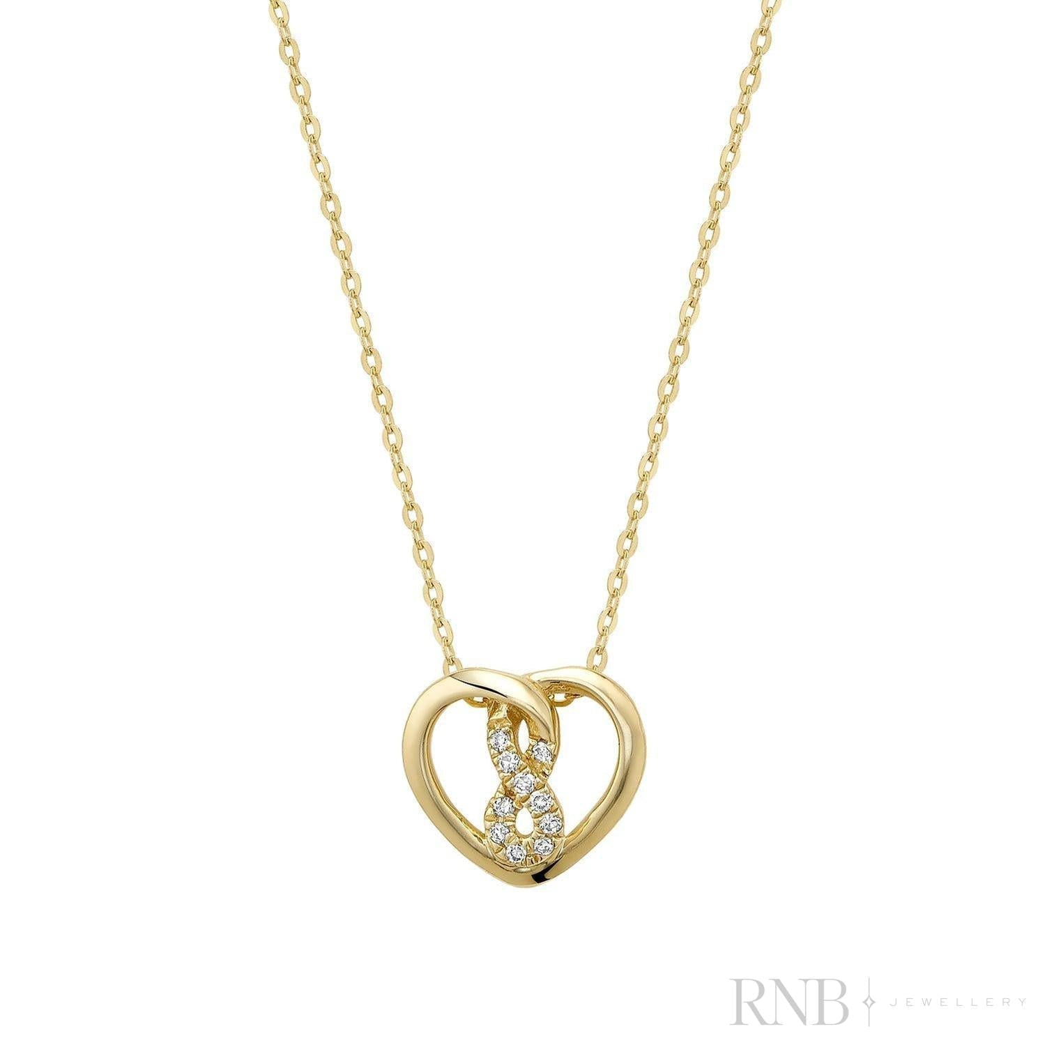Heart Infinity Diamond Pendant