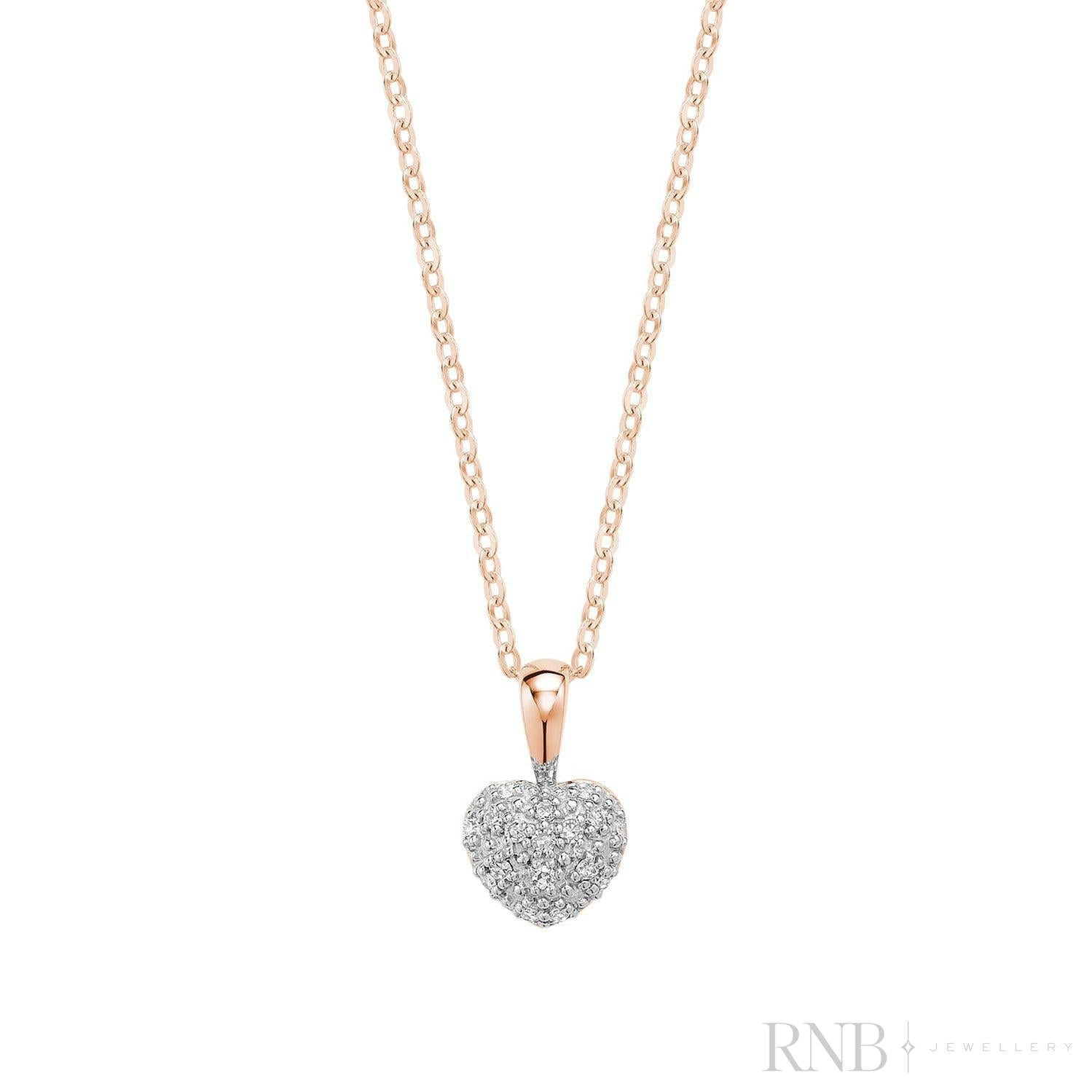 Pave Diamond Heart Pendant