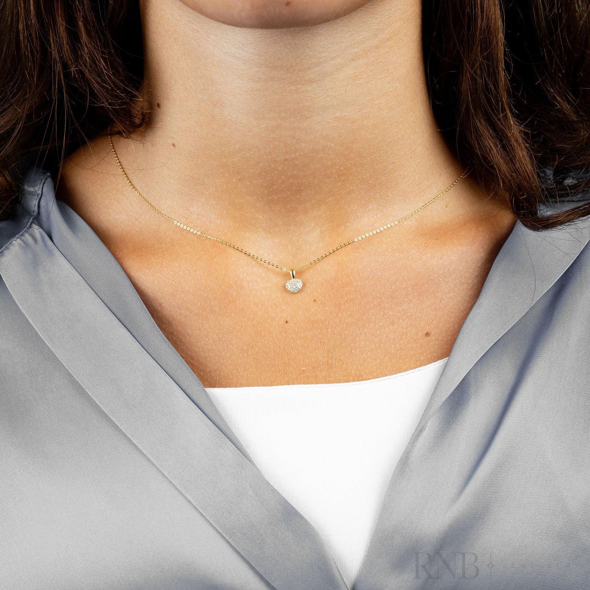 Pave Diamond Heart Pendant