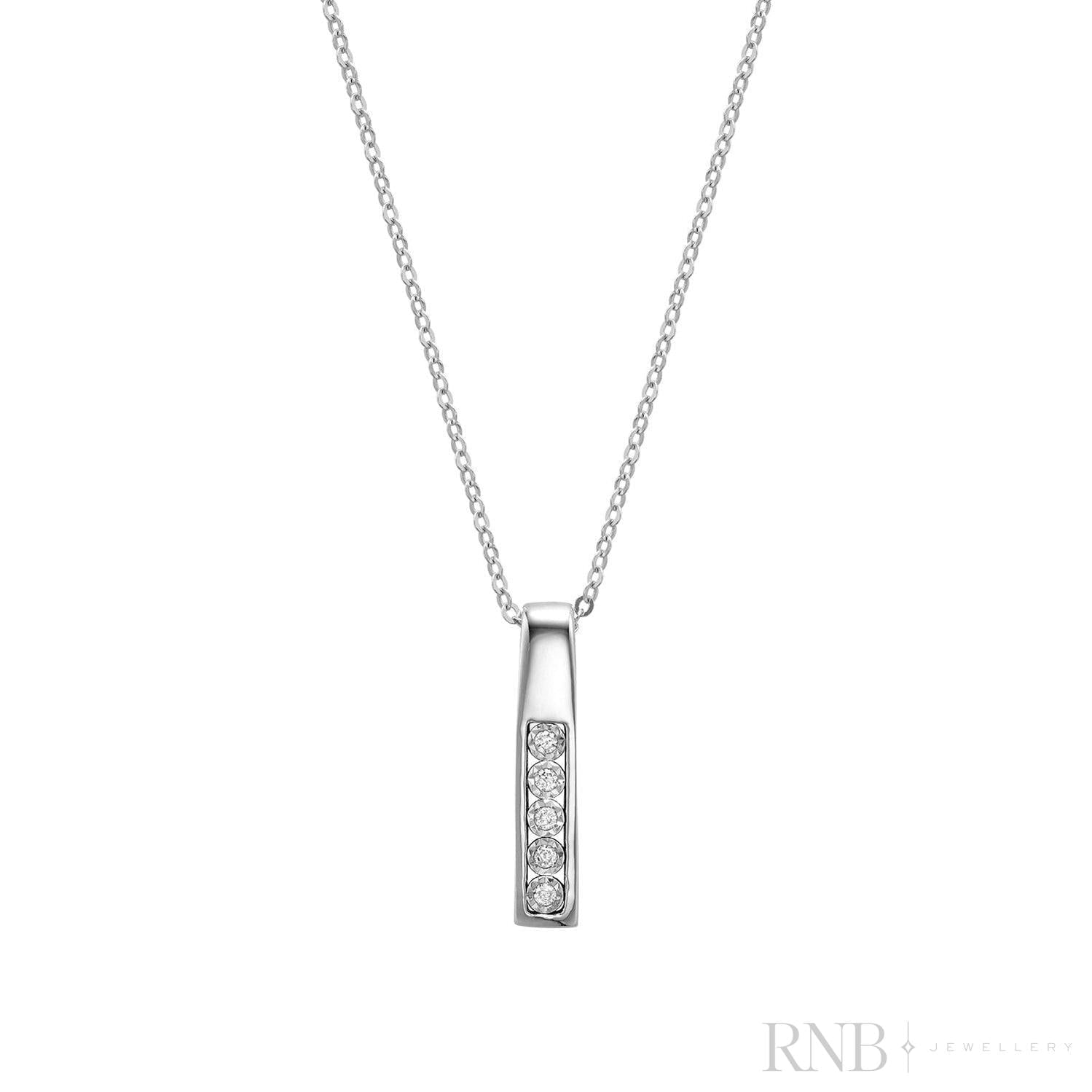 Medium Bar Illusion Diamond Pendant
