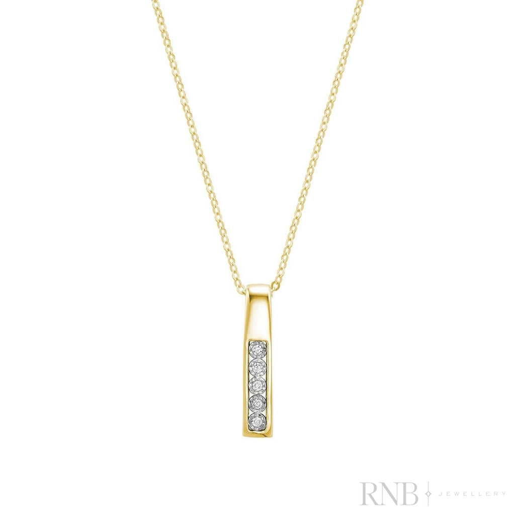 Medium Bar Illusion Diamond Pendant