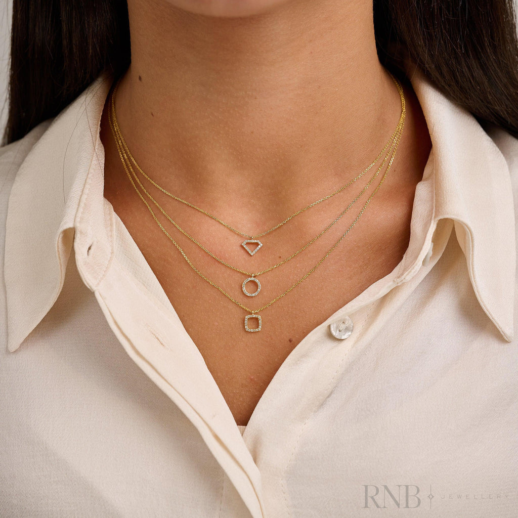 Petite Cushion Shape Diamond Pendant