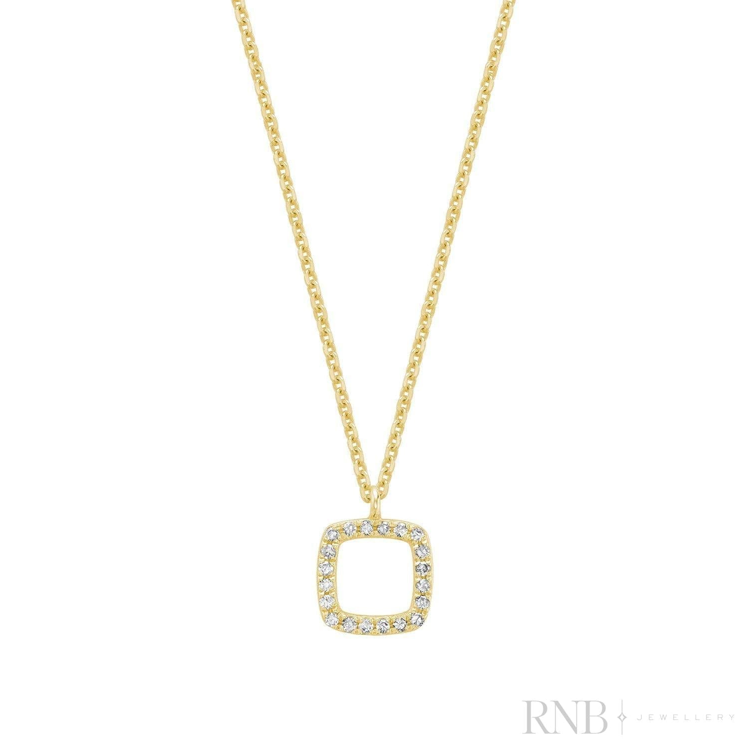 Petite Cushion Shape Diamond Pendant