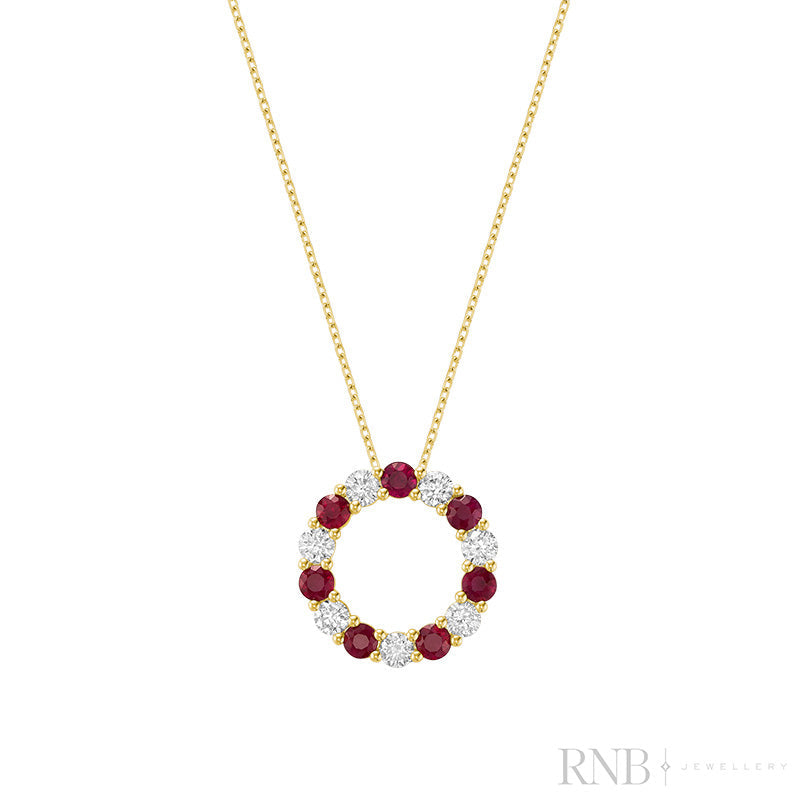 Circle pendant diamond