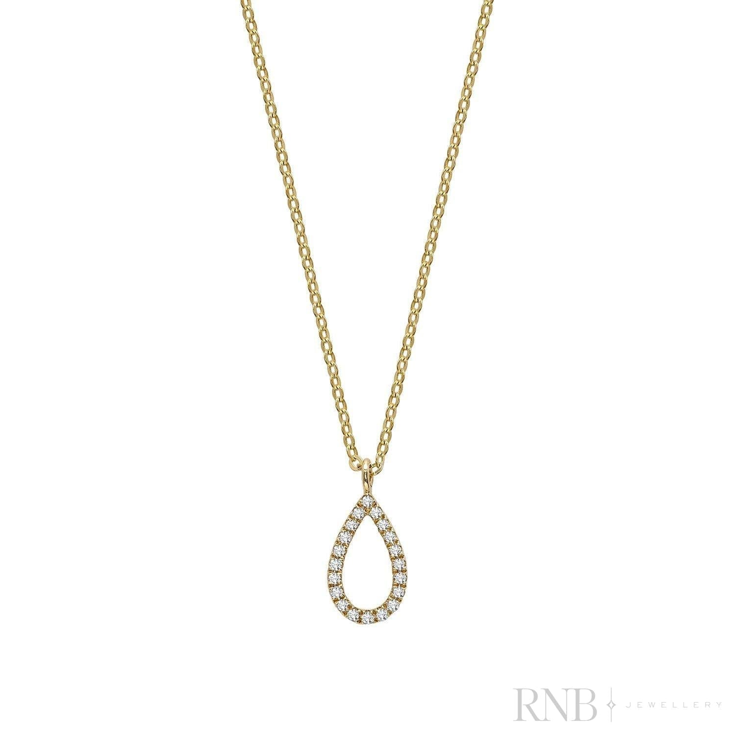 Petite Pear Shape Diamond Pendant