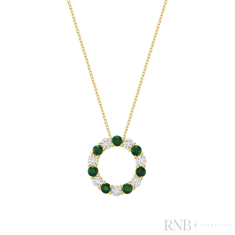 Circle pendant diamond