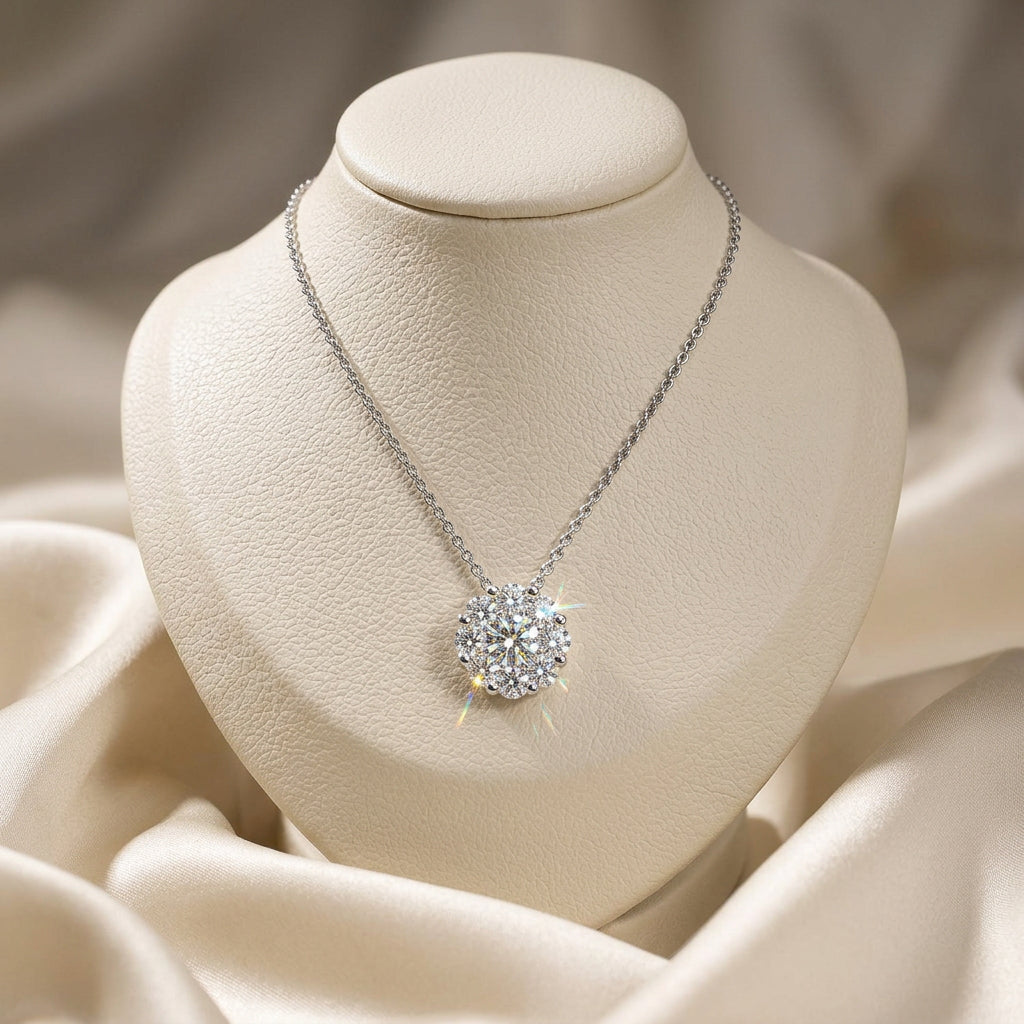 Cluster Diamond Pendant