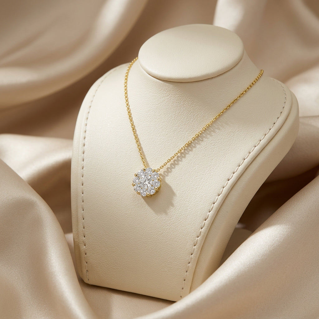 Cluster Diamond Pendant
