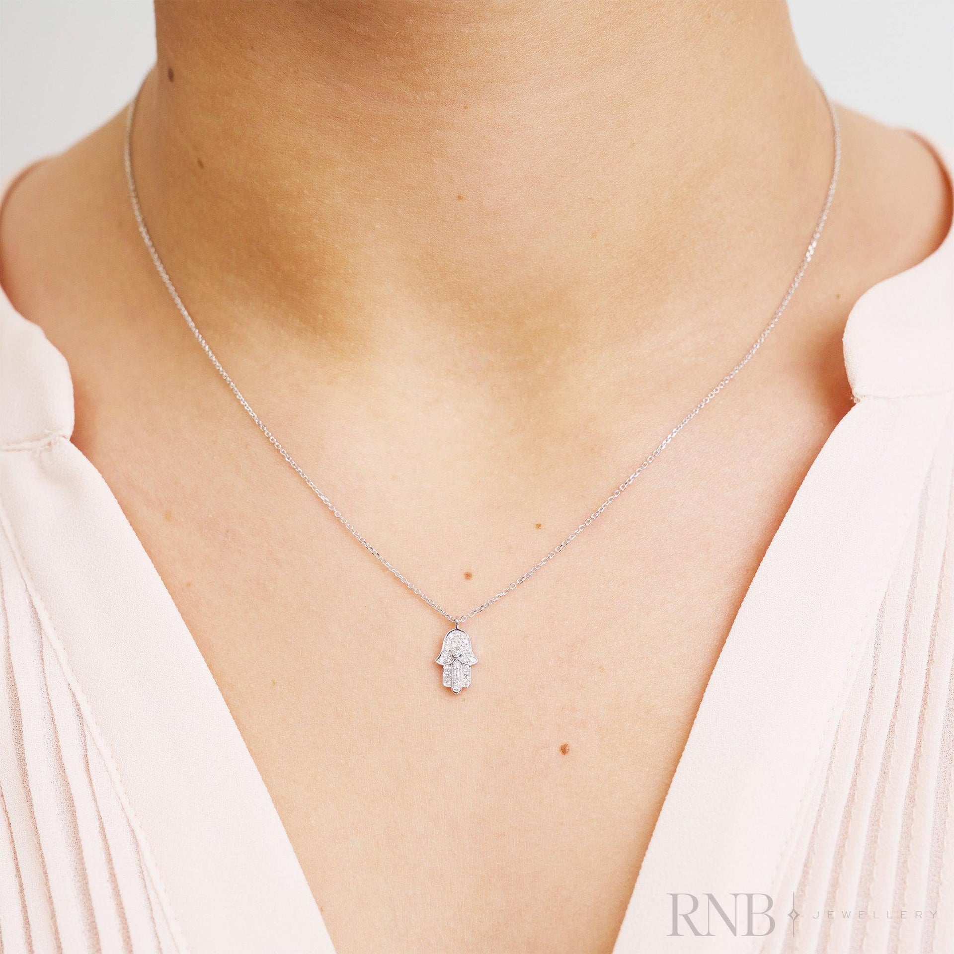 Hamsa Diamond Pendant