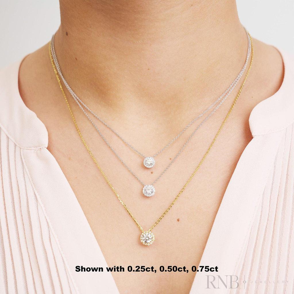 Halo Diamond Pendant