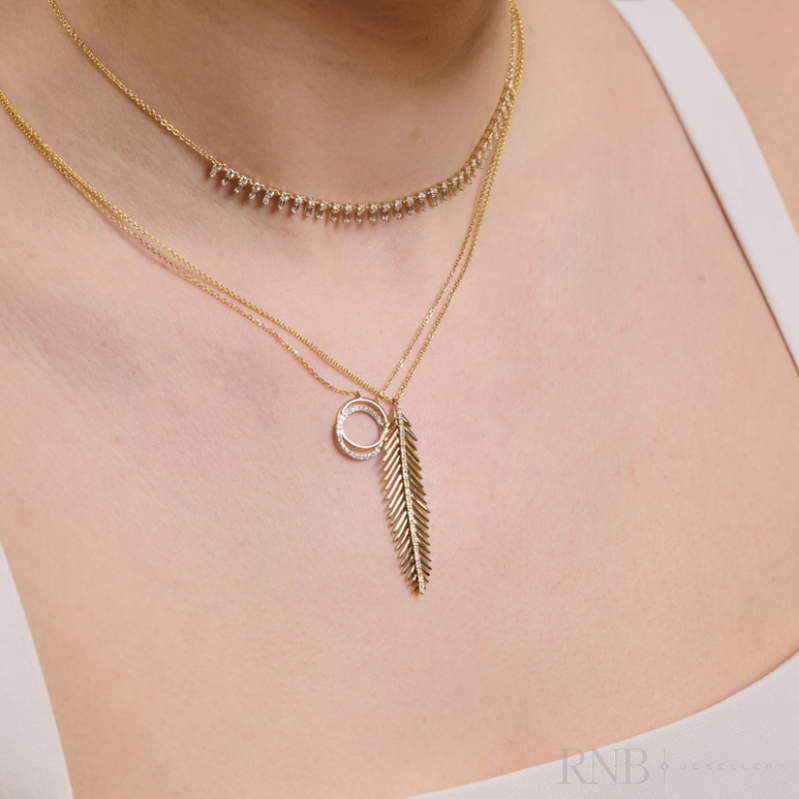 Leaf Diamond Pendant