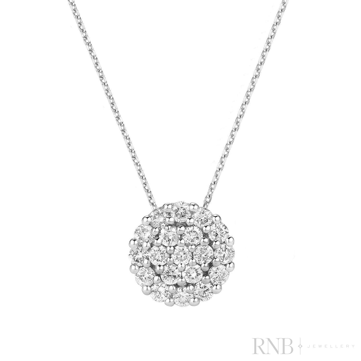 Large Round Pave Diamond Pendant