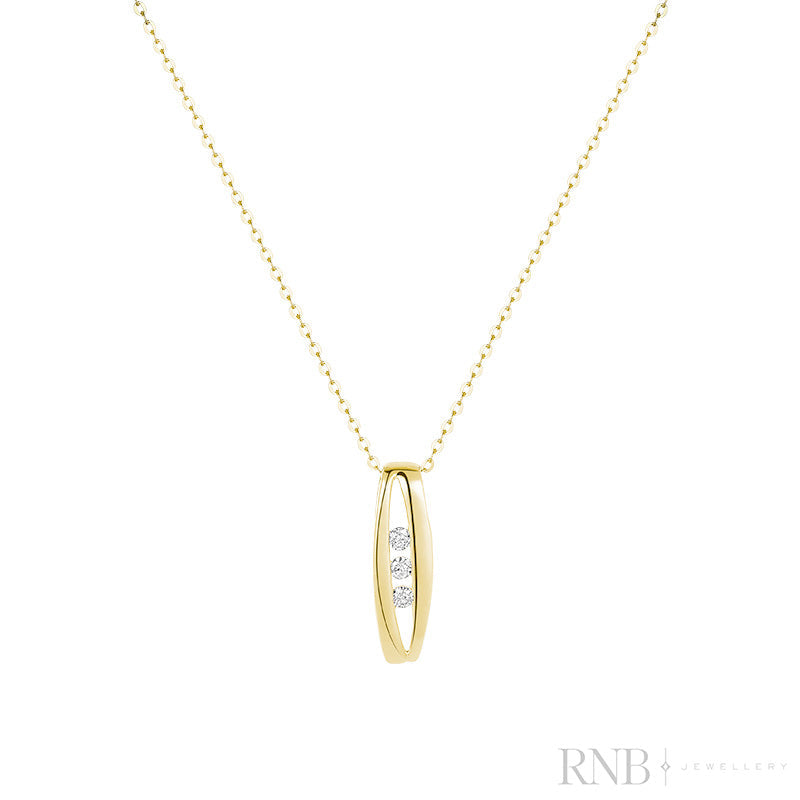Trinity Diamond Tension Pendant