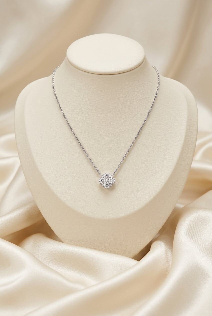 Cushion Diamond Necklace