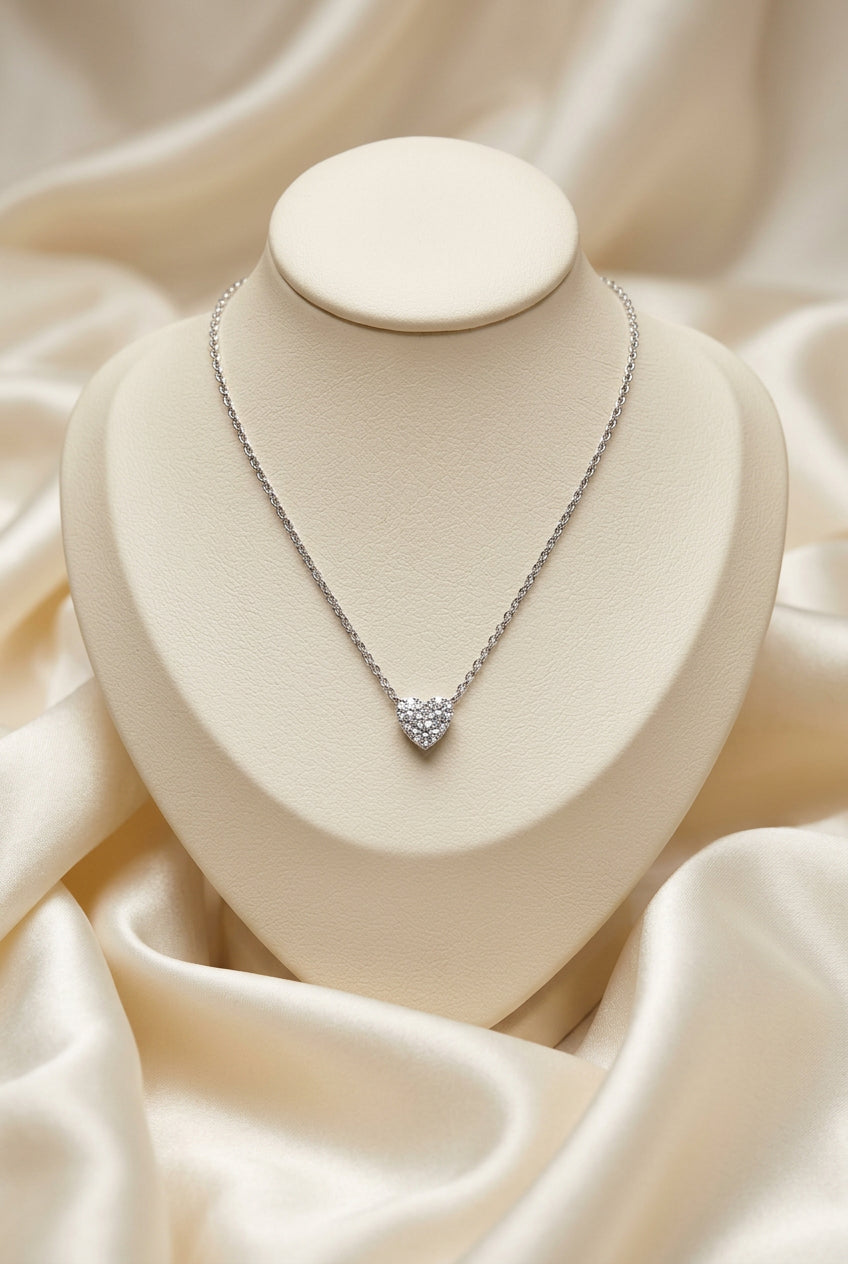 Pave Heart Diamond Pendant