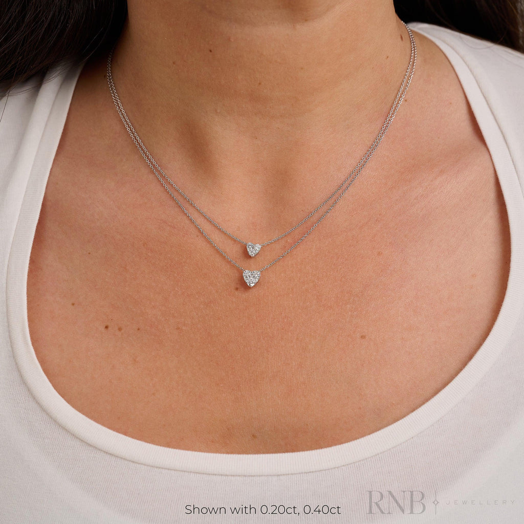 Pave Heart Diamond Pendant