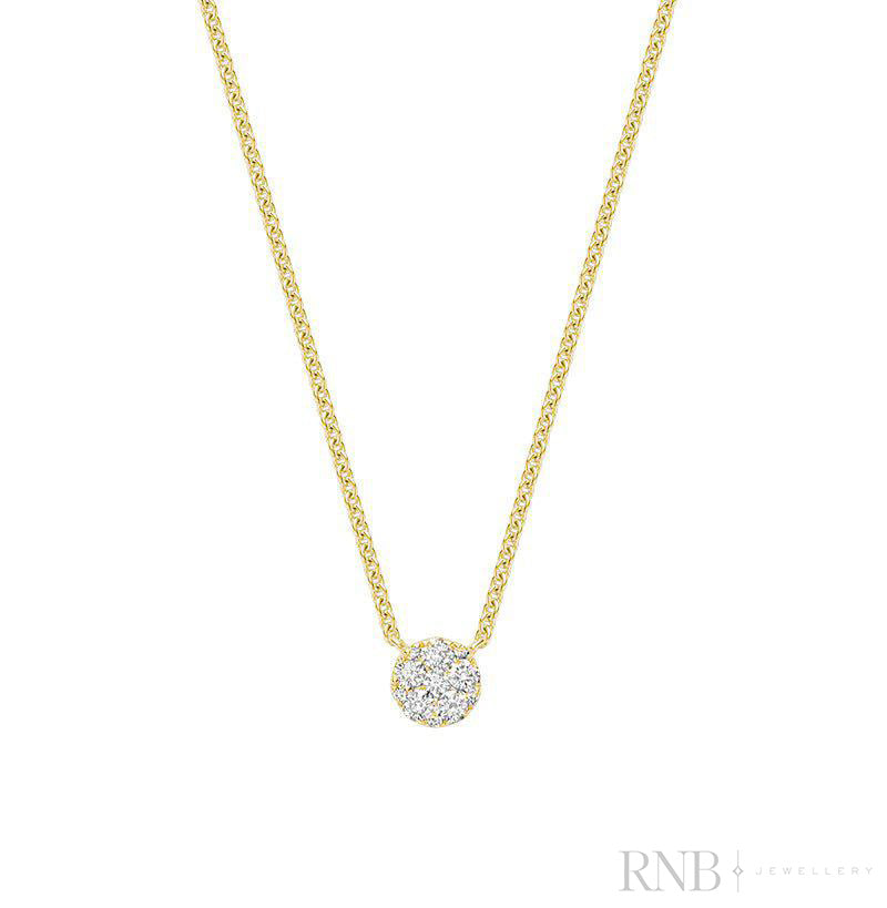 Round Cluster Diamond Pendant