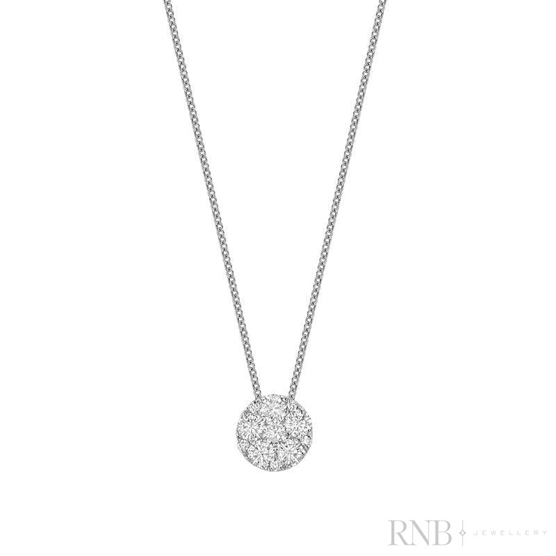 Round Cluster Diamond Pendant