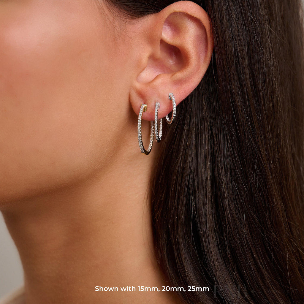 Inside Out Diamond Loop Earrings