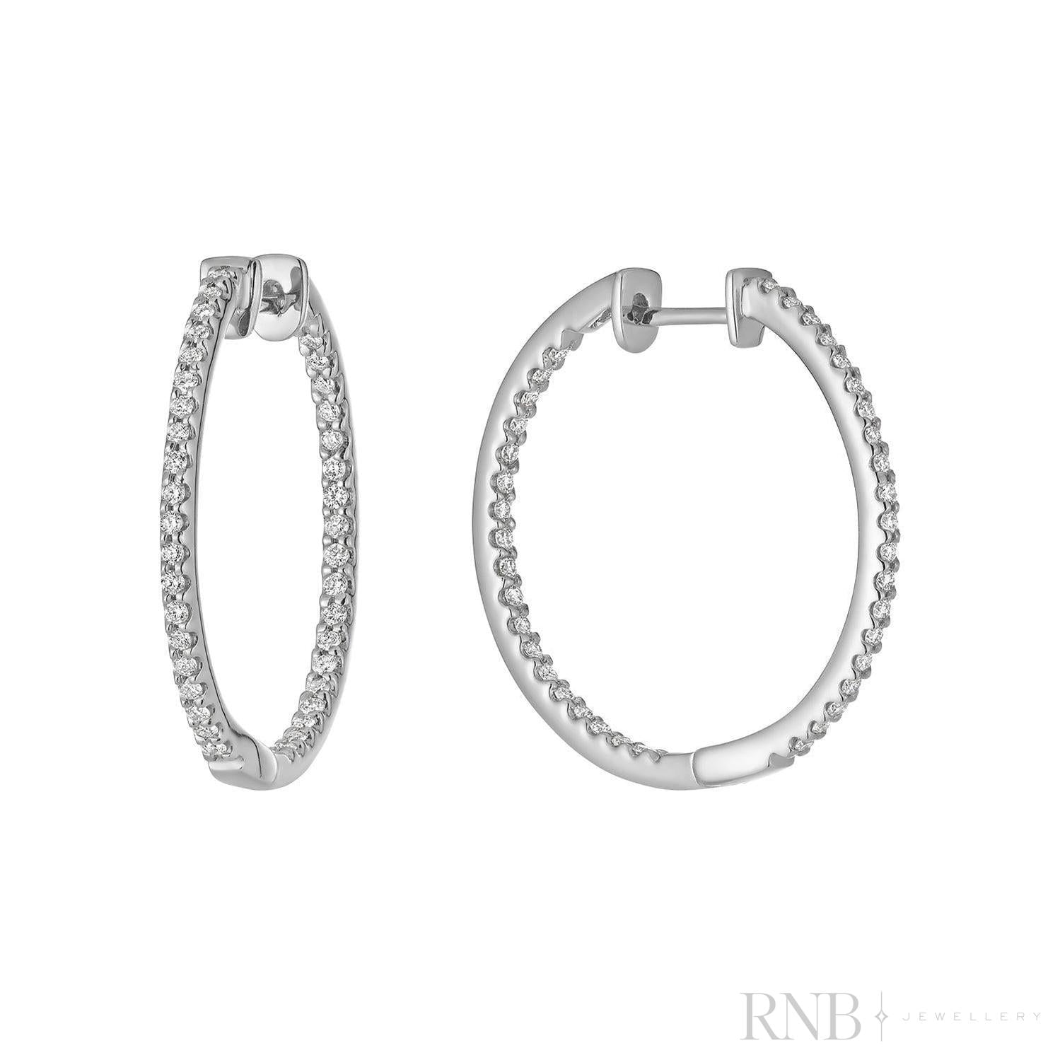 Inside Out Diamond Loop Earrings