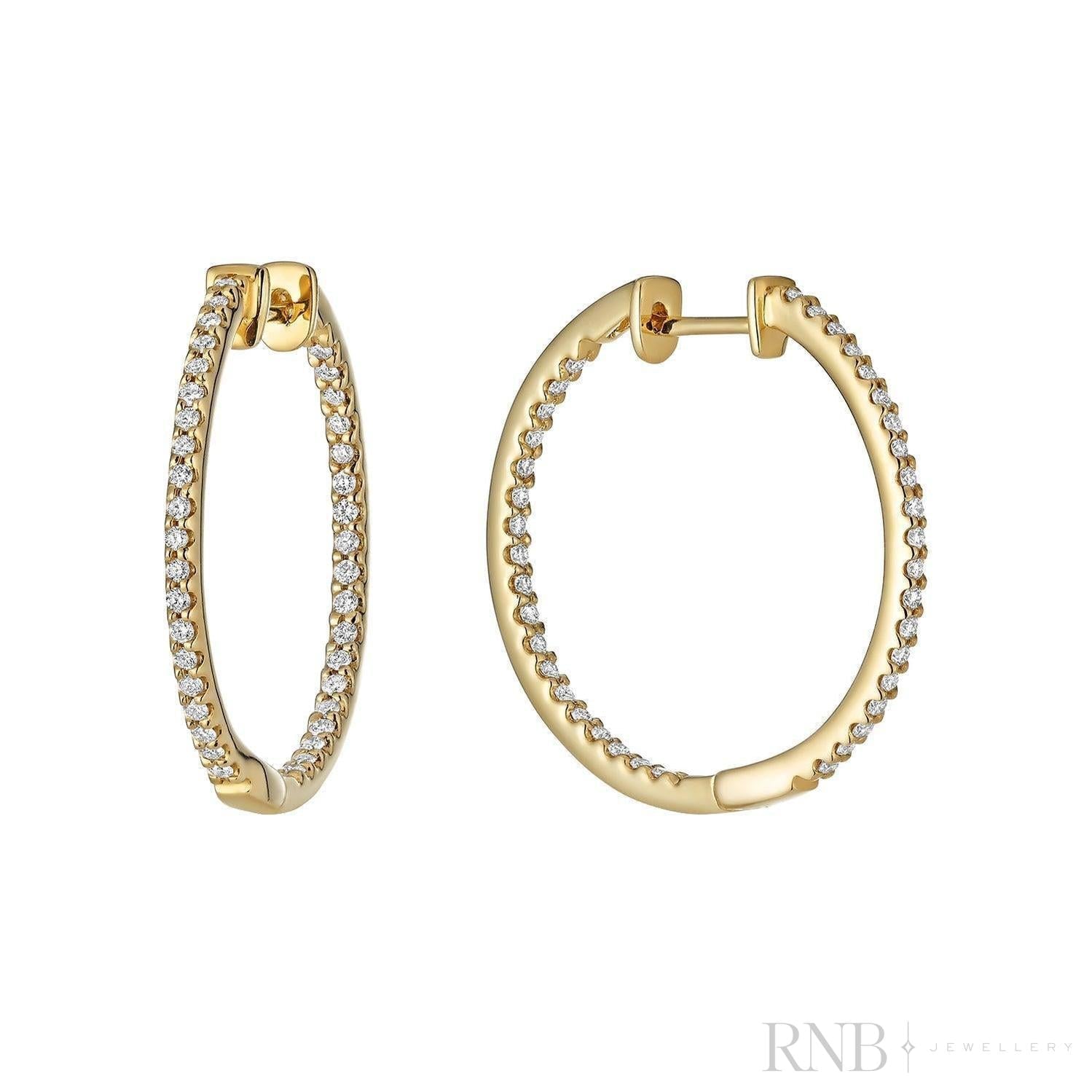 Inside Out Diamond Loop Earrings