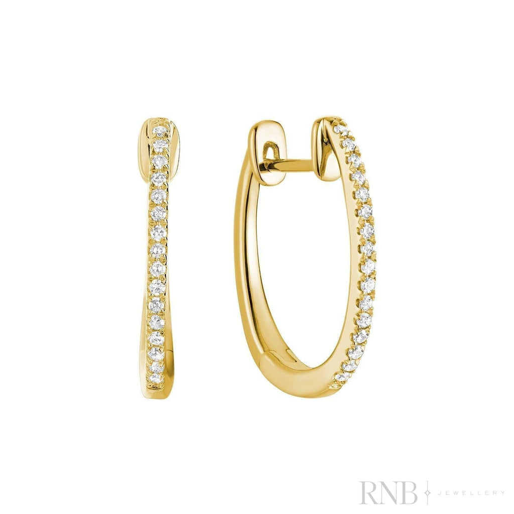 Diamond Huggie Earrings