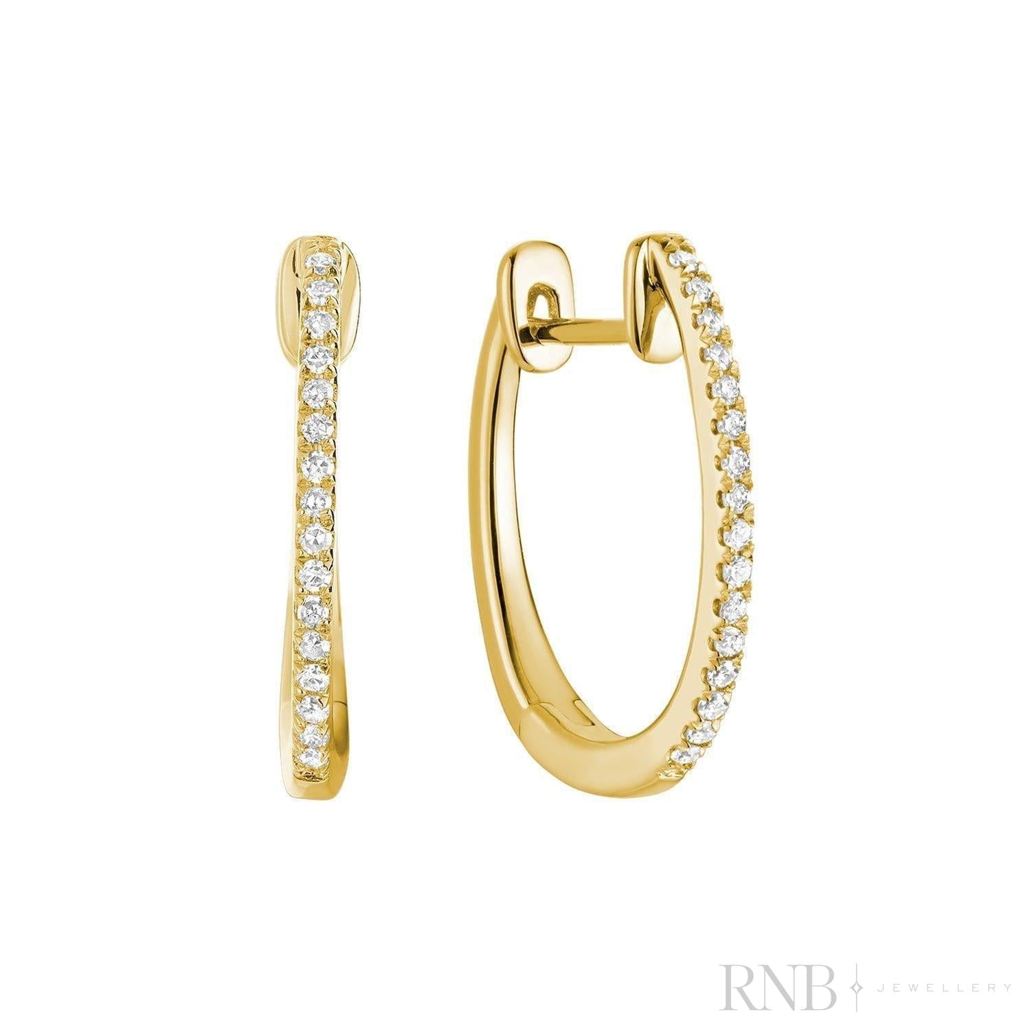 Diamond Huggie Earrings