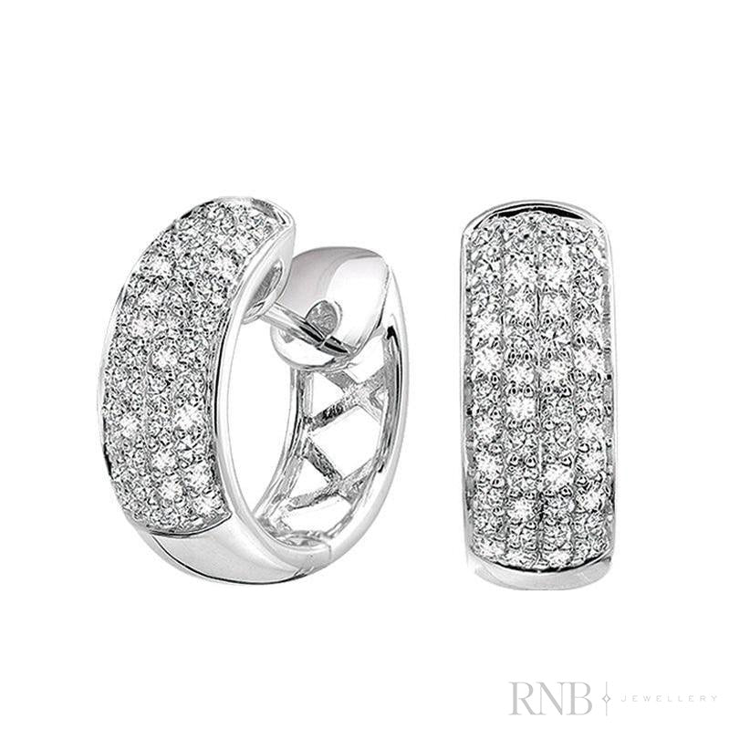 Pave Diamond Huggie Earrings