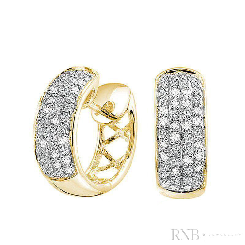 Pave Diamond Huggie Earrings