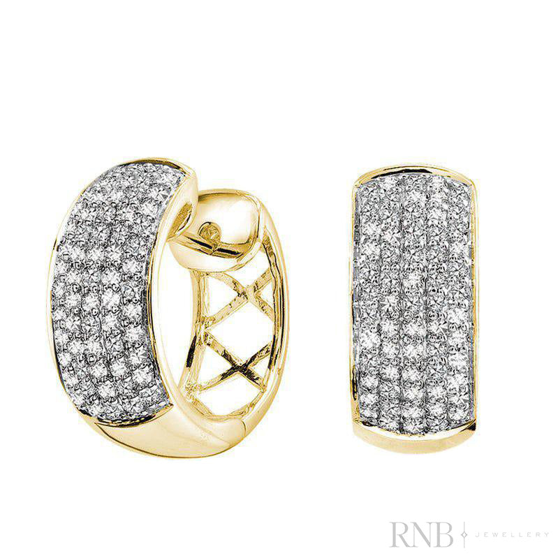Pave Diamond Huggie Earrings