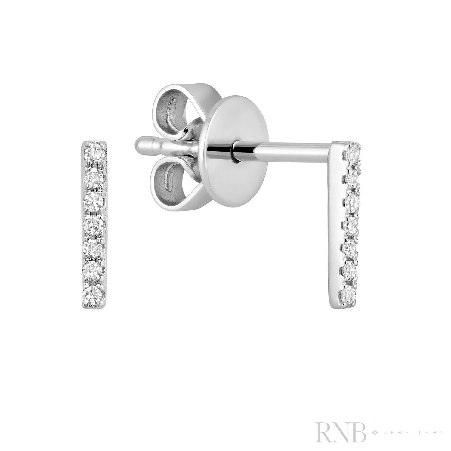 Diamond Initial Stud Earrings (Single)