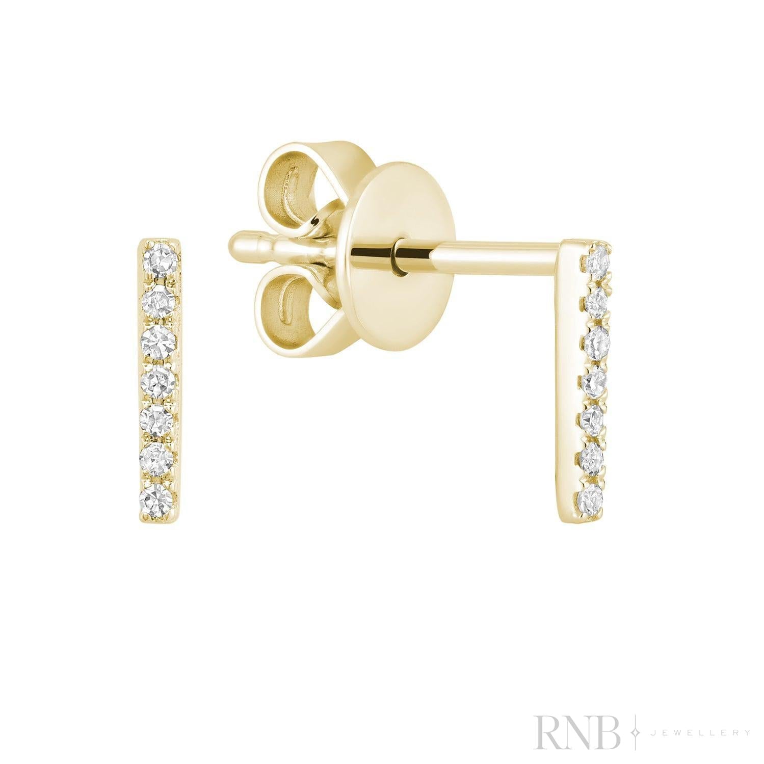 Diamond Initial Stud Earrings (Single)