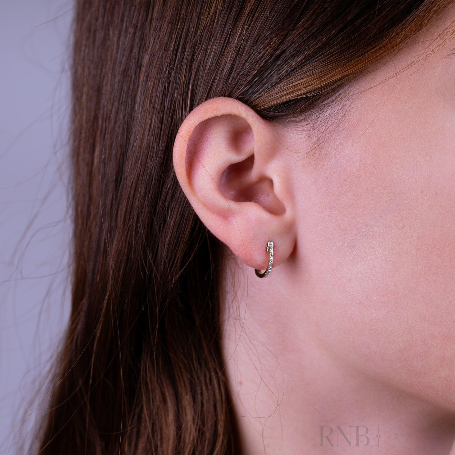 Diamond Huggie Earrings