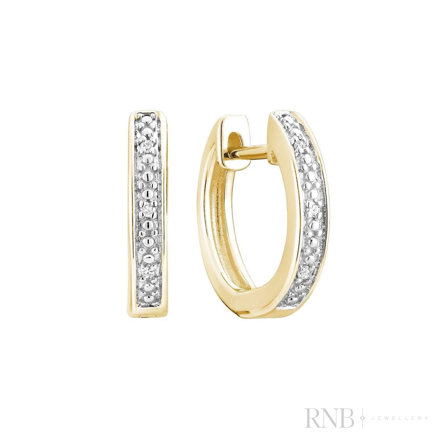 Diamond Huggie Earrings