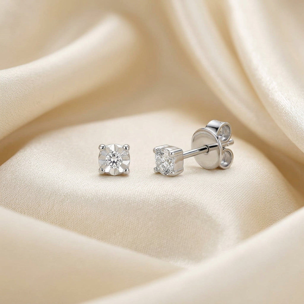 Illusion Diamond Stud Earrings