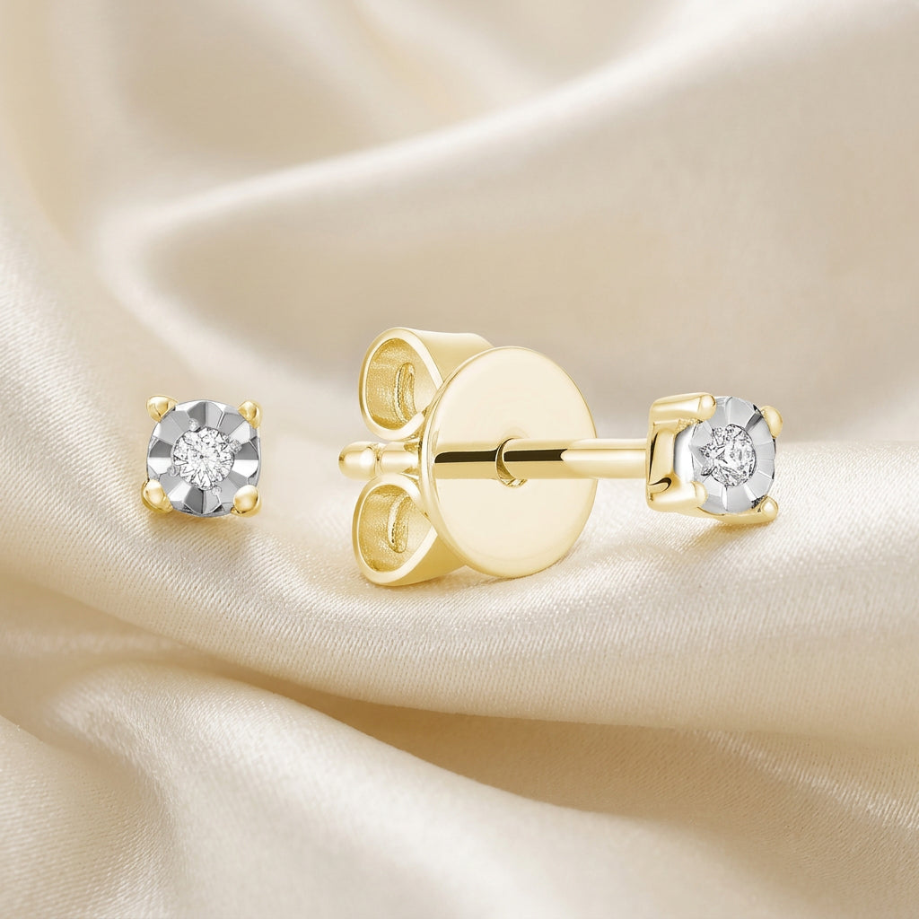 Illusion Diamond Stud Earrings