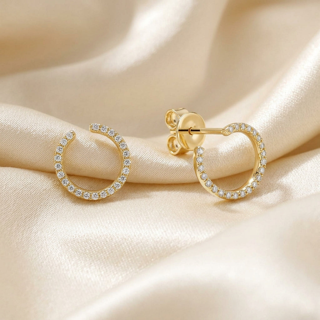 Swirl Diamond Earrings
