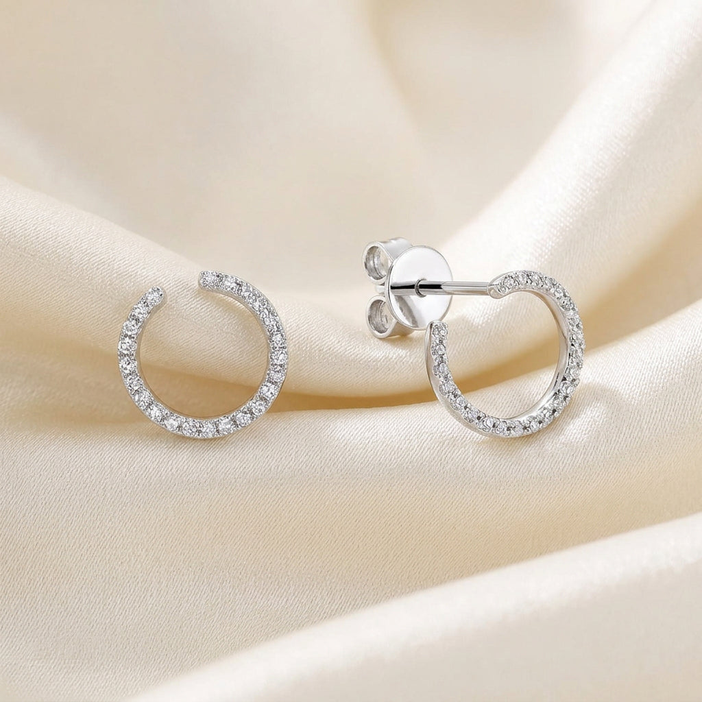 Swirl Diamond Earrings