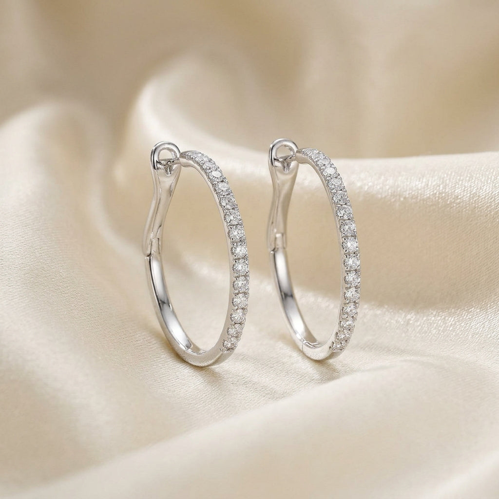 Diamond Loop Earrings