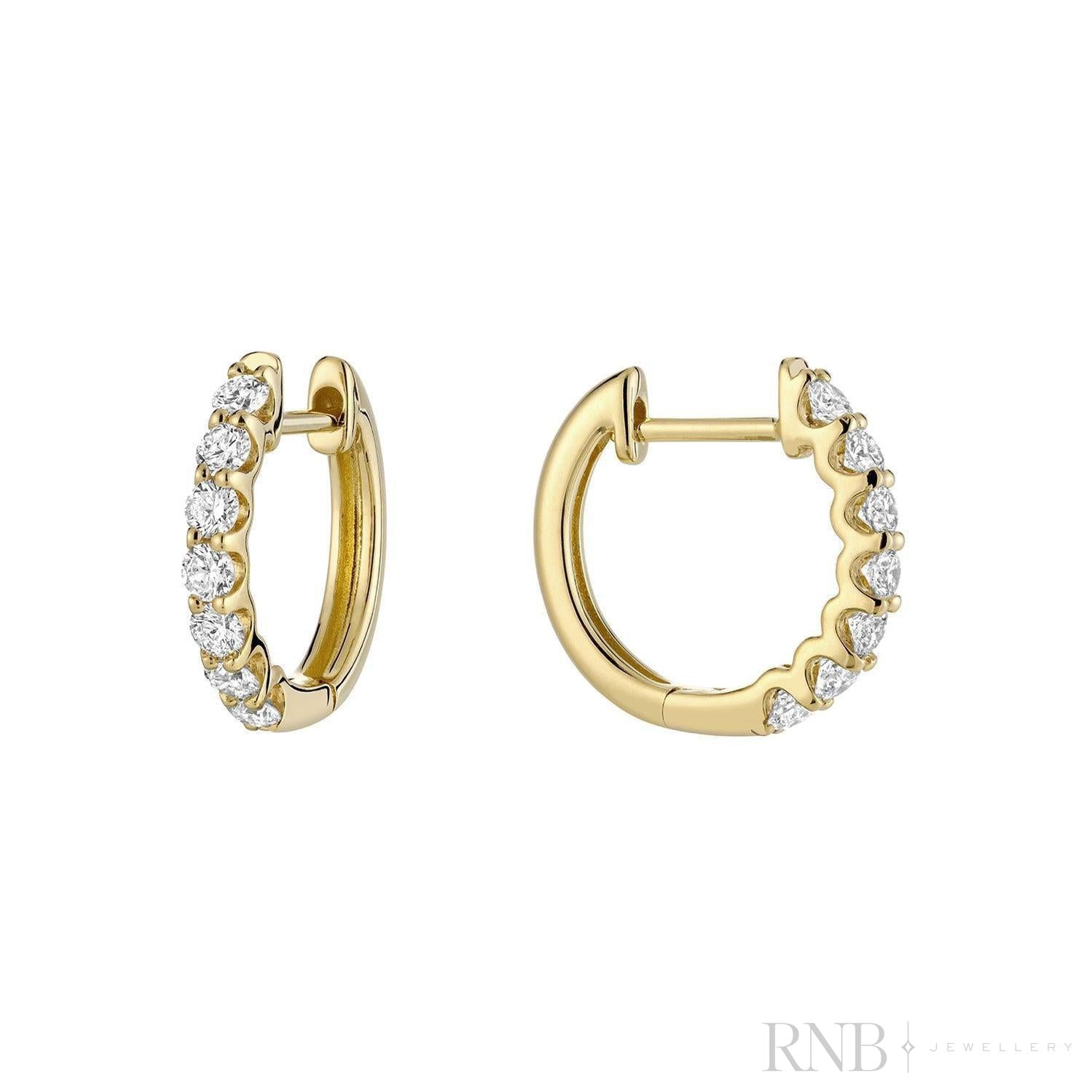 Diamond Huggie Earrings