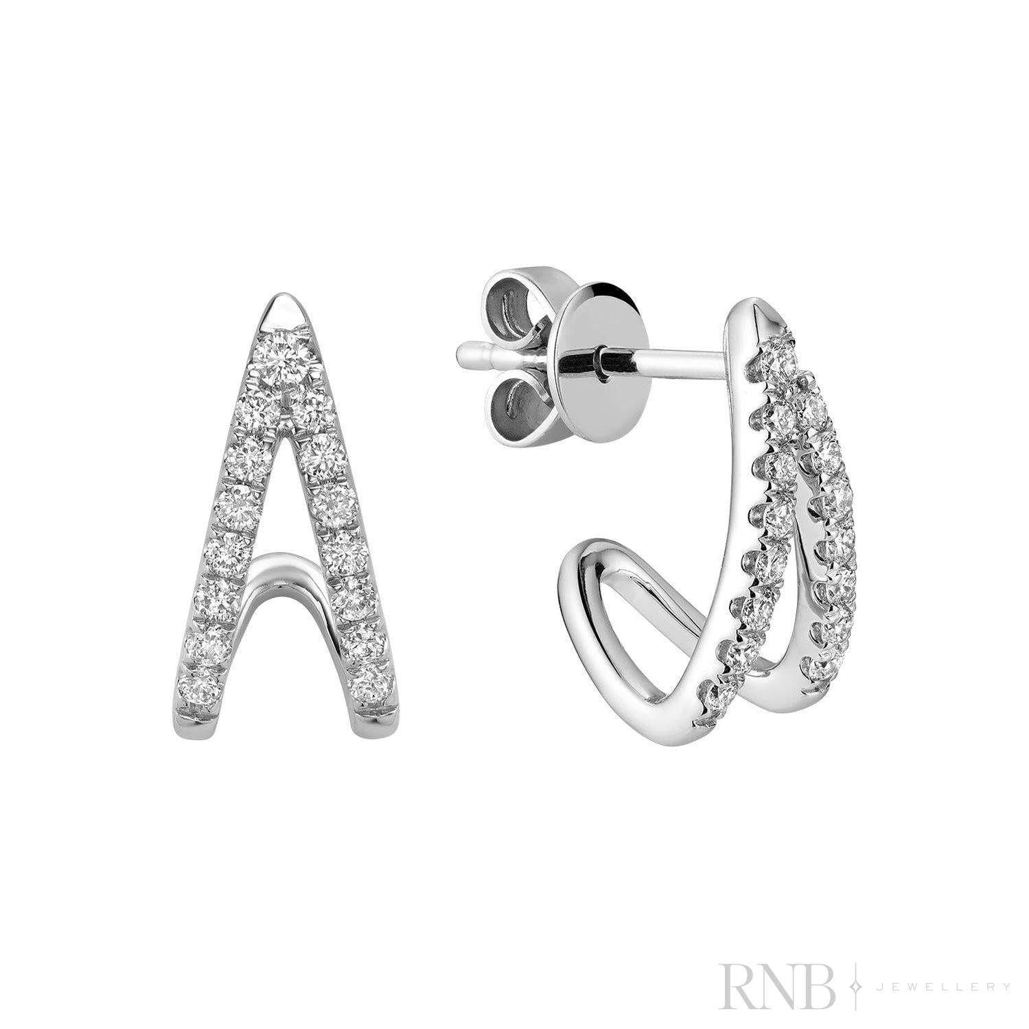 Ear Wrap Diamond Stud Earrings