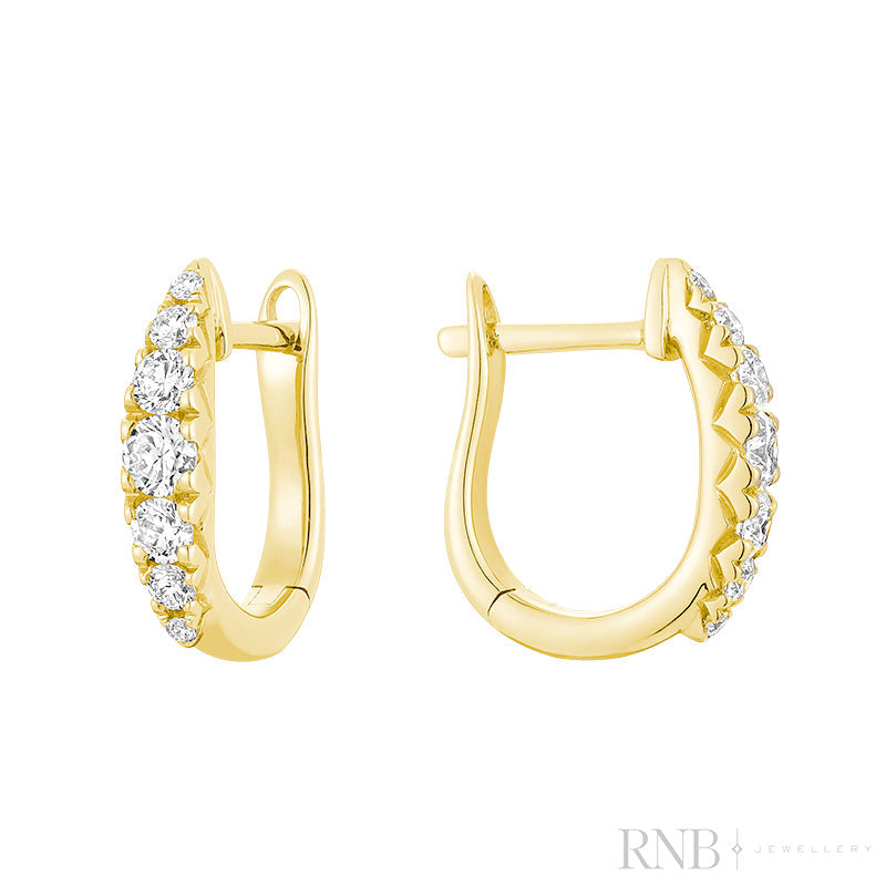 Small Graduated Diamond Oval Loops